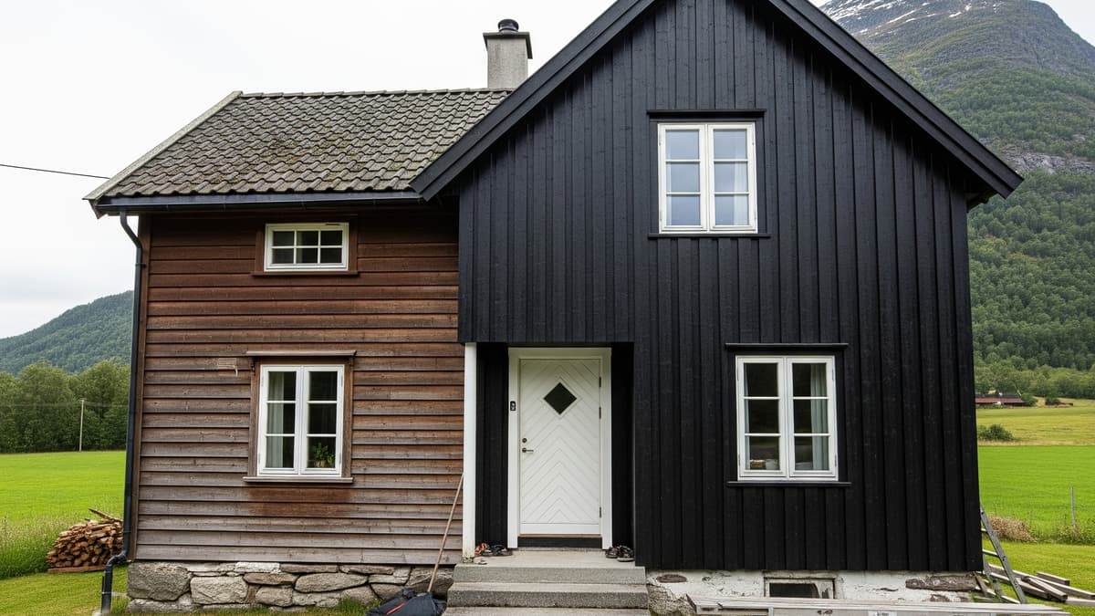 Skifte kledning tradisjonelt til moderne